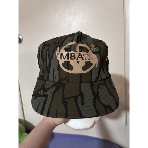 VTG Vintage Company Camo Green MBA Auto Parts Hat - Picture 1 of 4